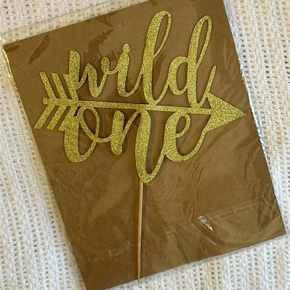 Cake Topper Wild One - Arrow Wanderlust First Birthday Party Bachelorette Travel